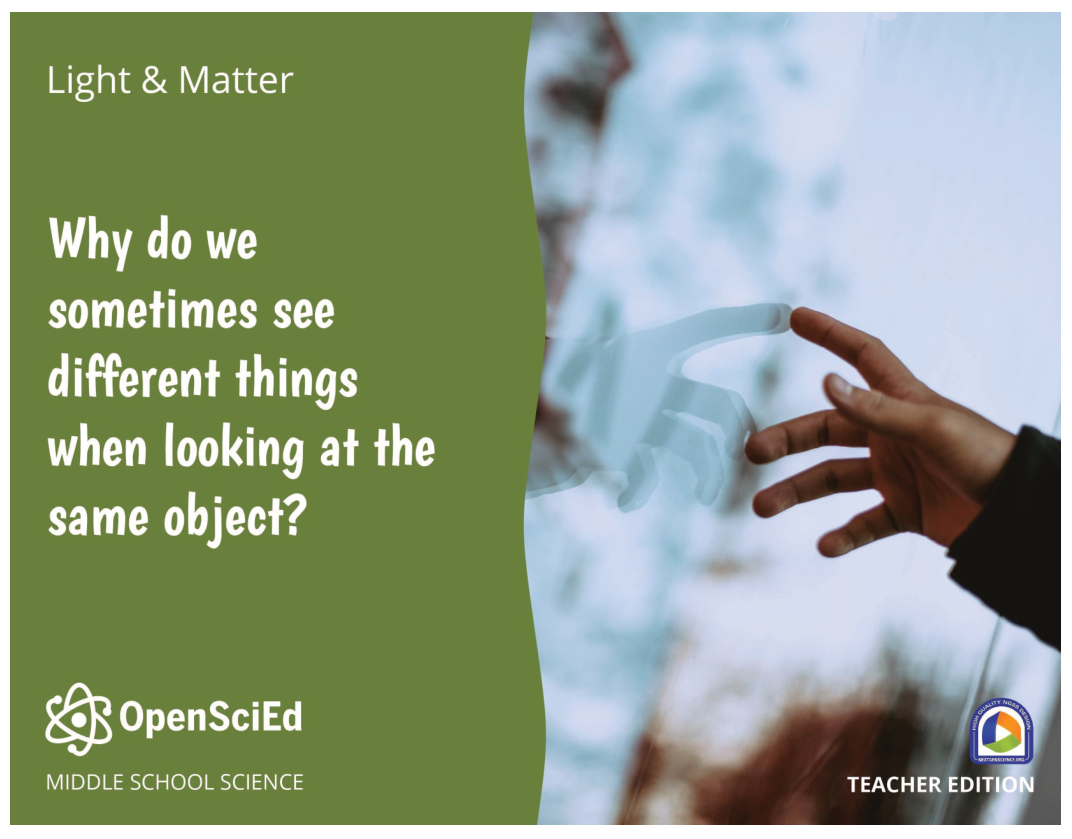 6.1 - Why do we sometimes see different things when looking at the same object?