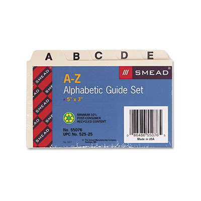 SMEAD A-Z INDEX CARD GUIDES 3 X 5