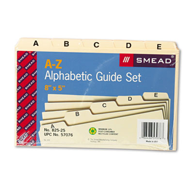 SMEAD A-Z INDEX CARD GUIDES 5 X 8