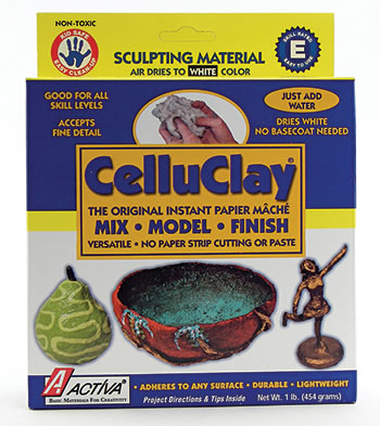 CELLUCLAY BRIGHT WHITE 1 LB PACKAGE