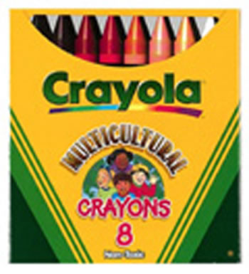 MULTICULTURAL CRAYONS LARGE 8PK