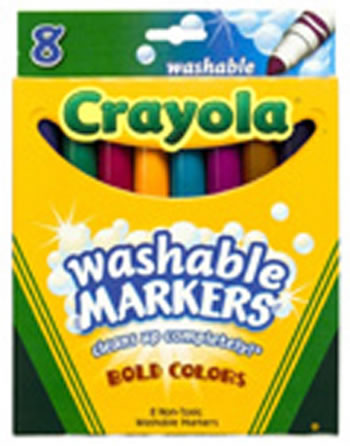 WASHABLE MARKERS 8 PK BOLD COLORS