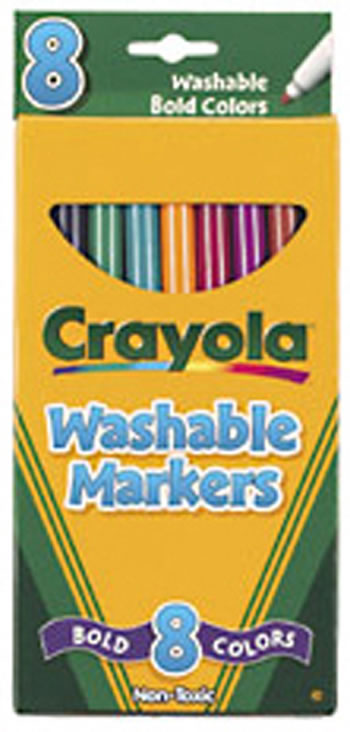 WASHABLE MARKERS 8CT BOLD COLORS