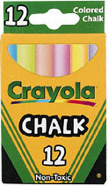CRAYOLA COLORED LOW DUST CHALK