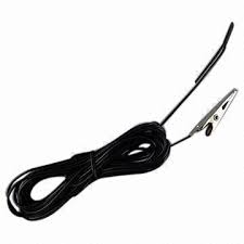 Wire with Alligator Clips, Black, Single