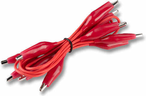 Wire with Alligator Clips, Red, Single