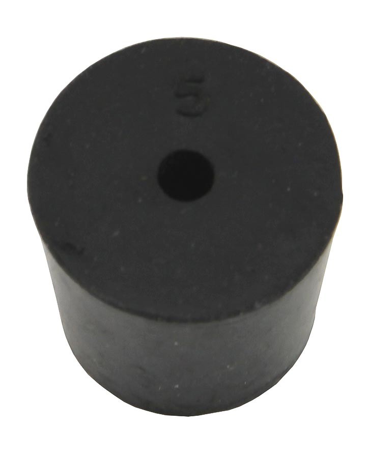 Rubber Stopper for 125mL Flask, with 1 Hole