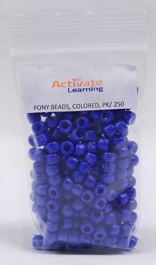Beads, Colored, All same color, pack of 250