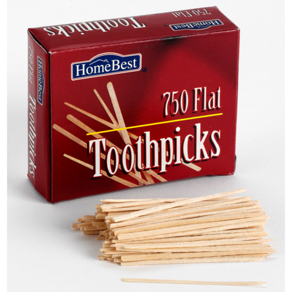 Toothpicks, flat, box
