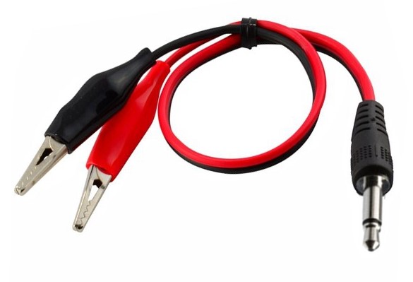 3.5mm Mono Audio Plug to Alligator Clips