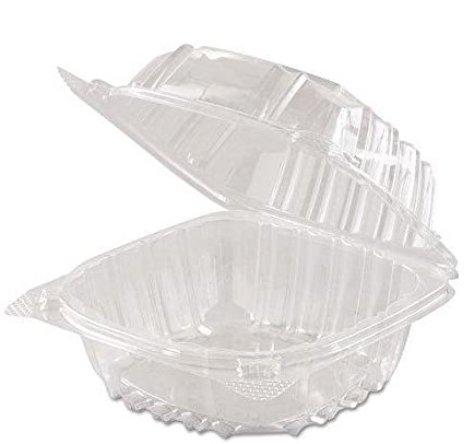 Clamshell Tray, Clear Plastic