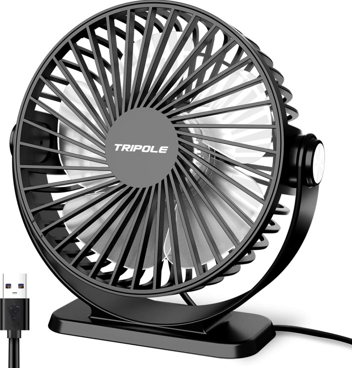 Mini Desktop Fan, 5.1 inch, USB-A powered