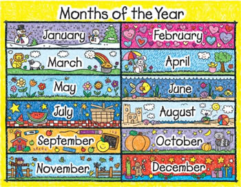 MONTHS OF THE YEAR KID-DRAWN
