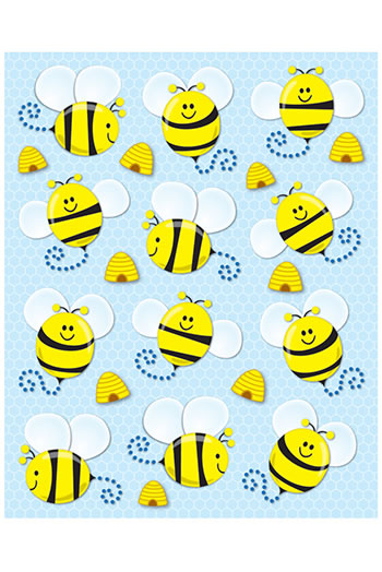 BEES SHAPE STICKERS 72PK