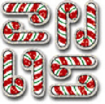 DAZZLE STICKERS CANDY CANES 75-PK