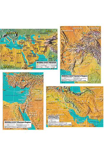 WORLD GEOGRAPHY MIDDLE EAST MAPS BB