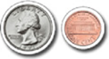MONEY U.S. COINS STICKERS 120 PER