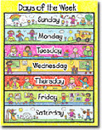 CHART DAYS OF THE WEEK KID DRAWN