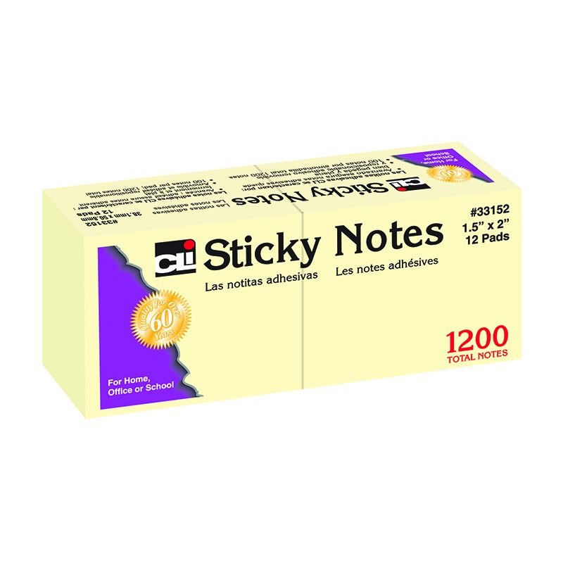 STICKY NOTES 1 1/2X2 PLAIN