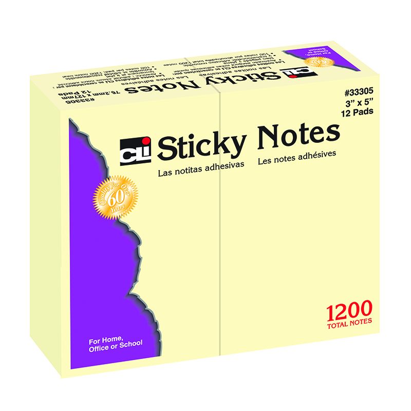 STICKY NOTES 3X5 PLAIN