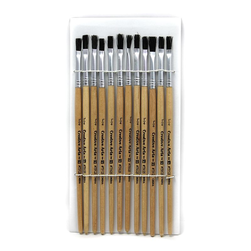 BRUSHES STUBBY EASEL FLAT 1/4IN