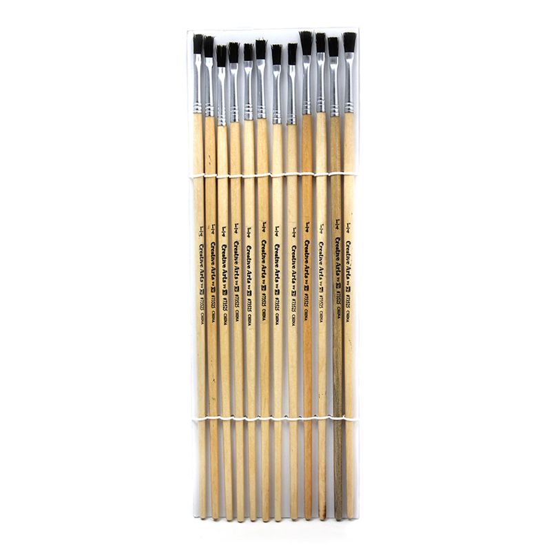 BRUSHES EASEL FLAT 1/4IN BRISTLE