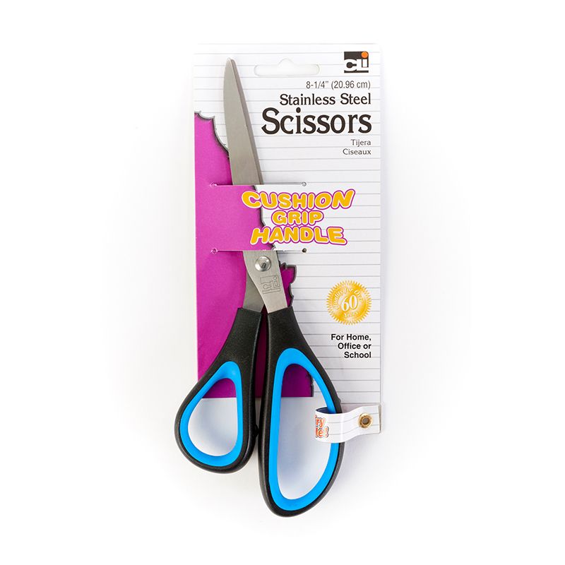 2 PC Sharp Scissors 8 Stainless Steel Cushion Grip Handle Office School Crafts