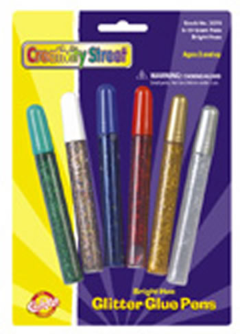 GLITTER GLUE PENS BRIGHT HUES COLOR