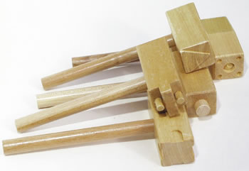 WOODEN CLAY HAMMERS 5/PK