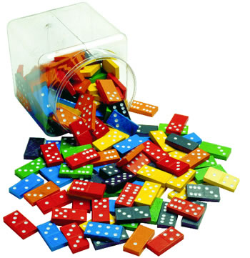 DOUBLE 6 COLOR DOMINOES 6 SETS