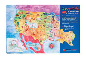 GEOPUZZLE MAGNETIC USA MAP 12X18