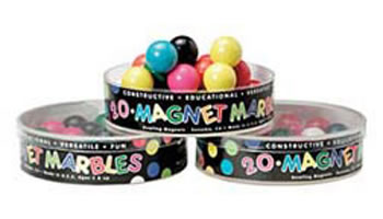 MAGNET MARBLES 20 SOLID COLORED
