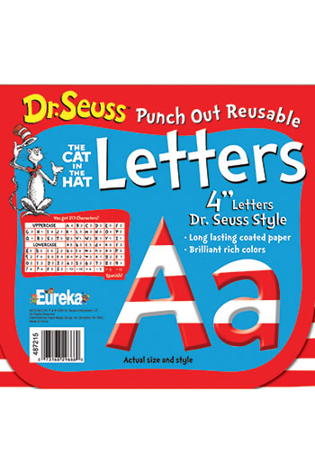 DR SEUSS 4 IN RED & WHITE LETTERS