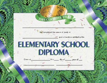 DIPLOMAS ELEMENTARY SCHOOL 30 PK