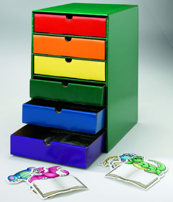 DRAWERS ASSORTED COLORS SET OF 6