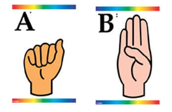 LEARNING CARDS SIGN LANGUAGE &