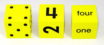 SPOT WORD NUMBER DICE SET OF 3
