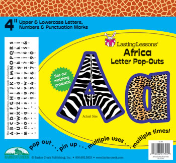 AFRICA LETTER POP-OUTS