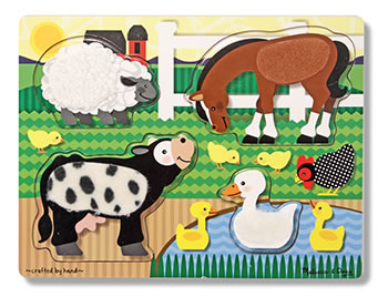 FARM ANIMALS TOUCH AND LEARN PUZZLE