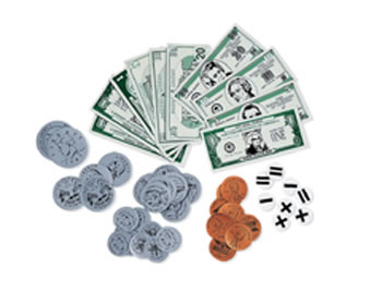 MAGNETIC MONEY 54/PK COINS & BILLS