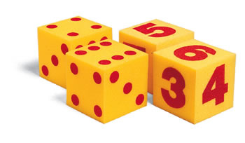 GIANT SOFT CUBES NUMERAL 2/PK 5