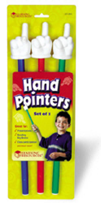 HAND POINTERS 3-SET ASSORTED COLORS