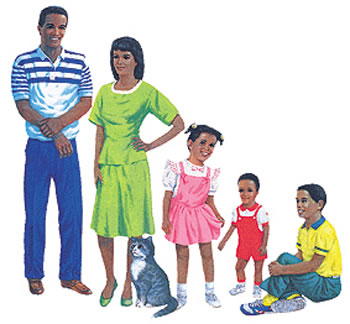 AFRICAN-AMERICAN FAMILY PRE-CUT