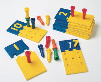 NUMBER PUZZLE-BOARDS & PEGS 10