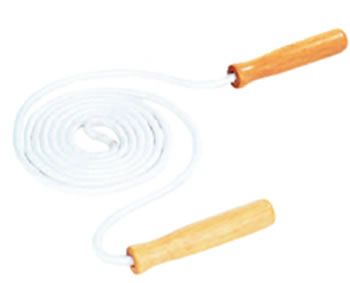 JUMP ROPE COTTON 8WOOD HANDLE