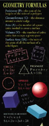 GEOMETRY FORMULAS COLOSSAL POSTER