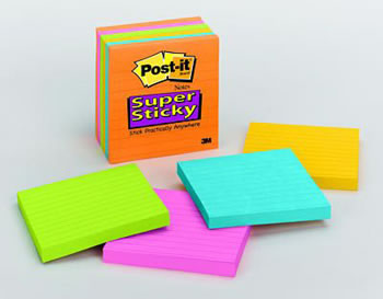 POST-IT NOTES SUPER STICKY 6 PADS