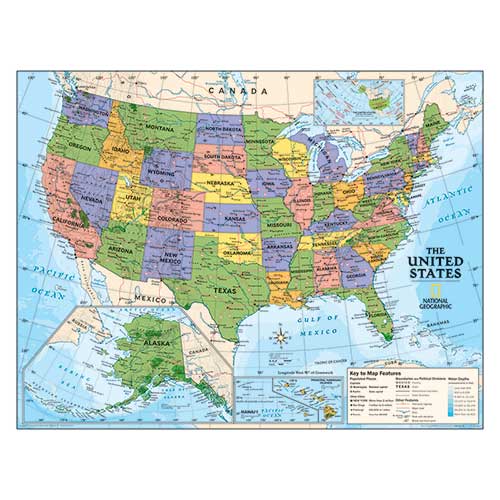 POLITICAL SERIES USA MAP