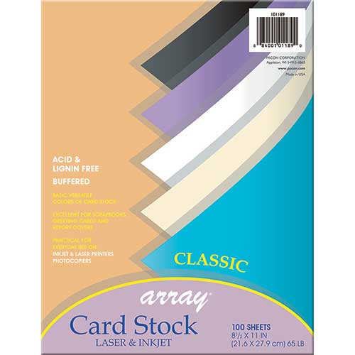 ARRAY CARD STOCK CLASSIC COLORS 100