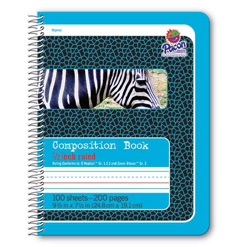 COMPOSITION BOOK 1/2IN RULED SPIRAL